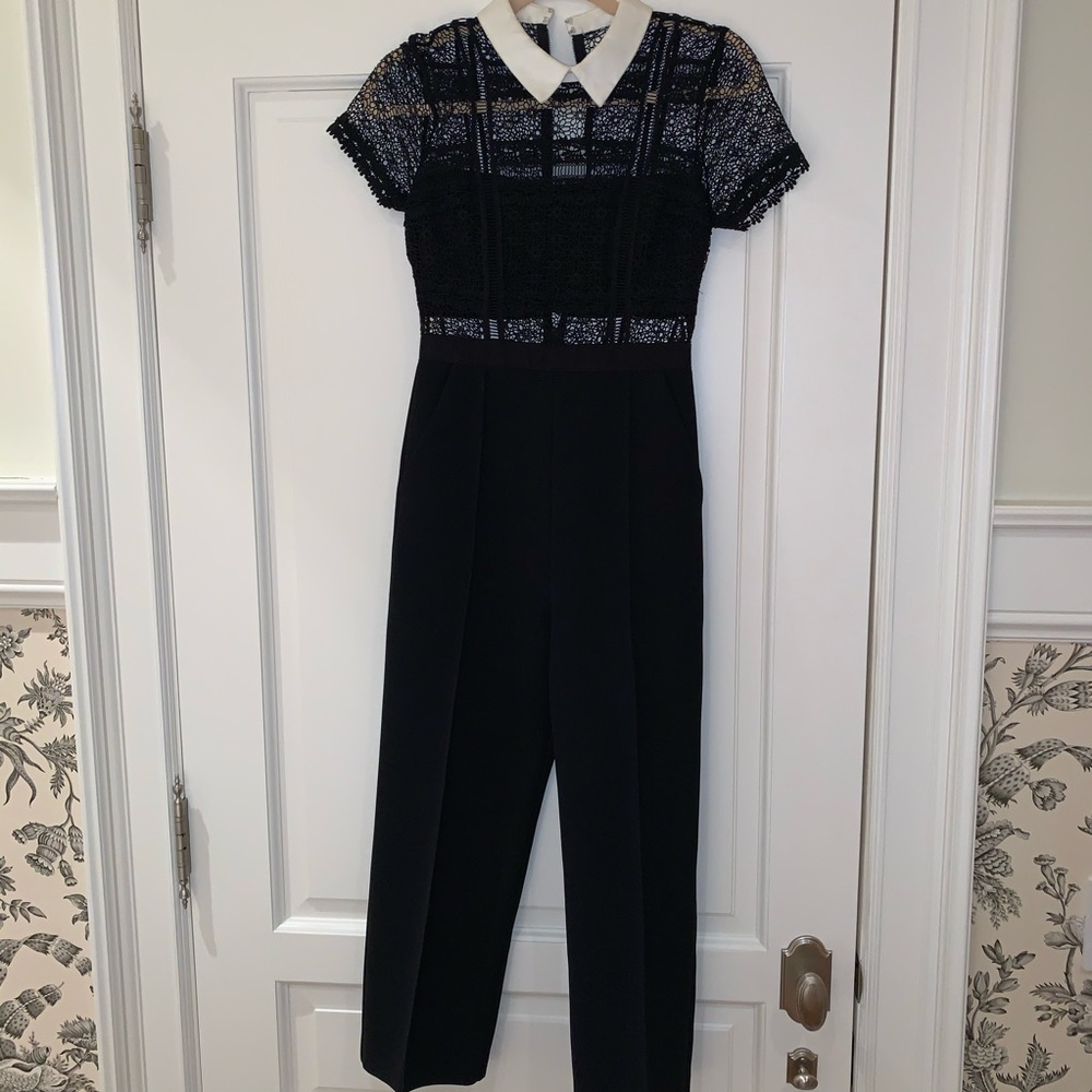 Women’s Self Portrait Black and White Jumper